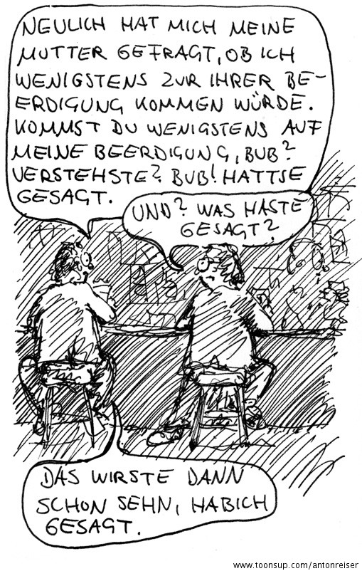 Cartoon: Beerdigung 1
