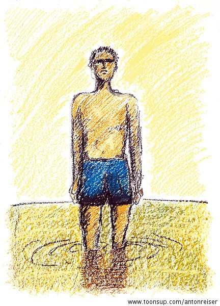 Illustration: Meine blaue Badehose, aber wer hat sie an? 1