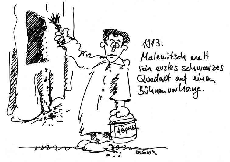 Cartoon: Malewitsch malt 1