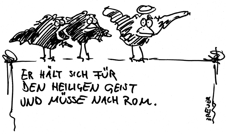 Cartoon: Nach Rom 1
