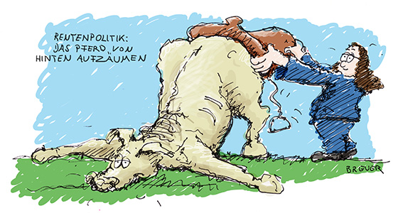 Cartoon: Rentenpolitik 1