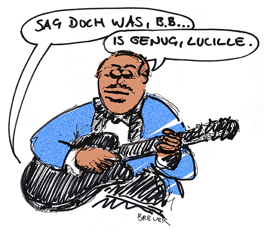 Cartoon: B.B. King 1