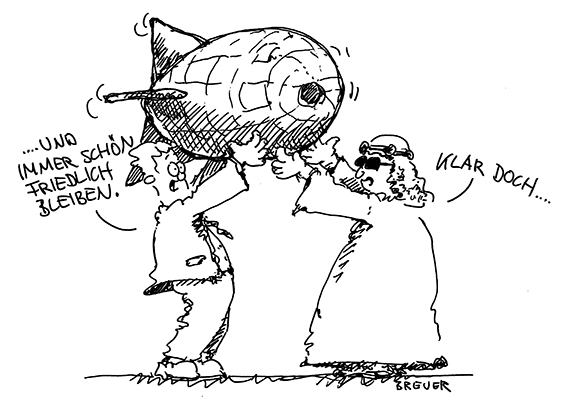 Cartoon: Friedlich 1