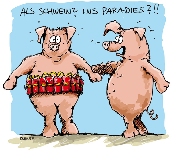Cartoon: Schwein im Paradies? 1
