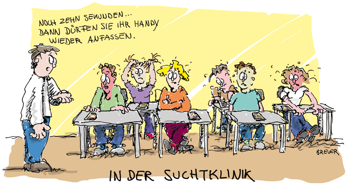 Cartoon: In der Suchtklinik 1