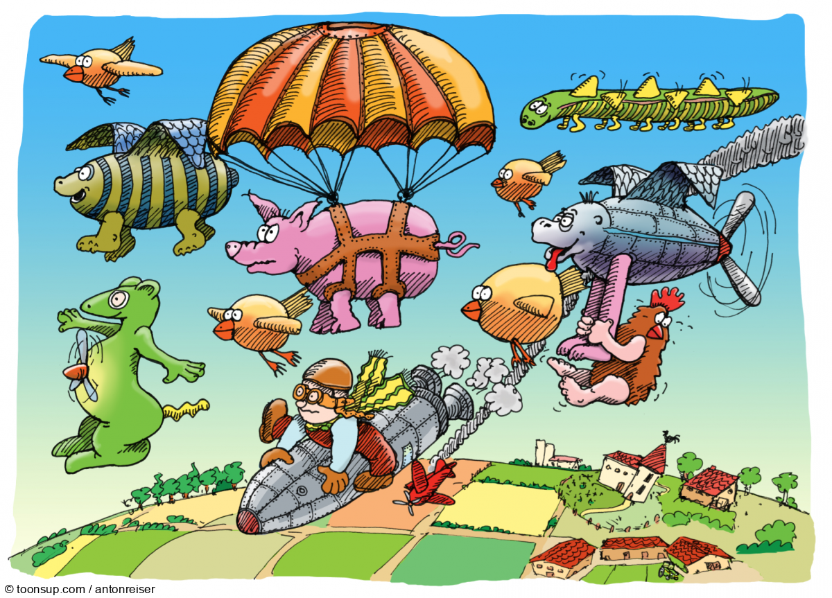 Illustration: In der Luft 1