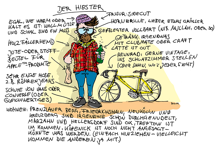 Cartoon: Der Hipster 1