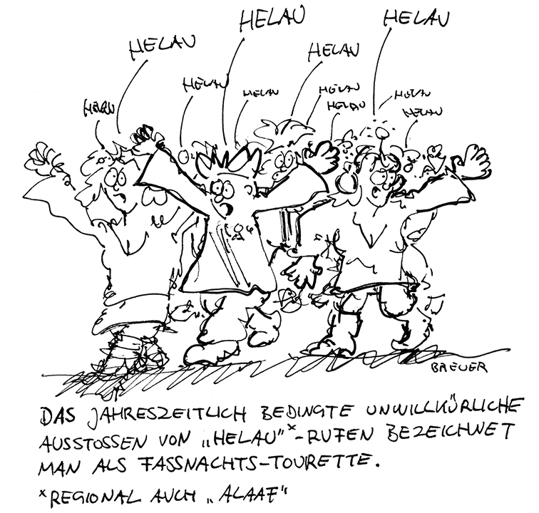 Cartoon: Fassnachts-Tourette 1