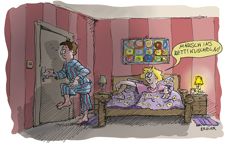 Cartoon: Ins Bett 1