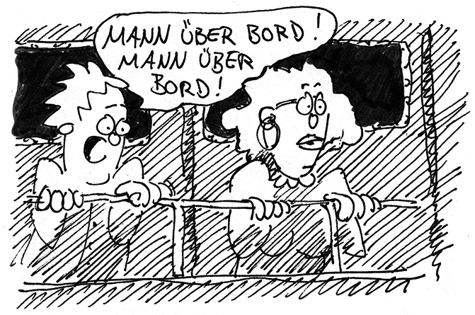 Comic: Mann über Bord? 1