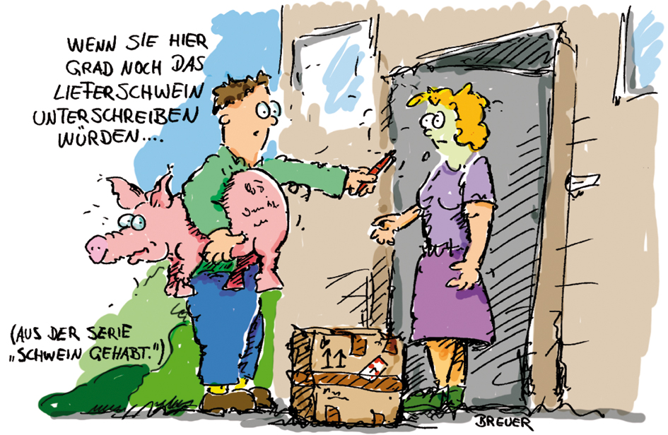 Cartoon: Das Lieferschwein 1
