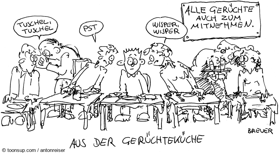 Cartoon: Aus der Gerüchteküche 1