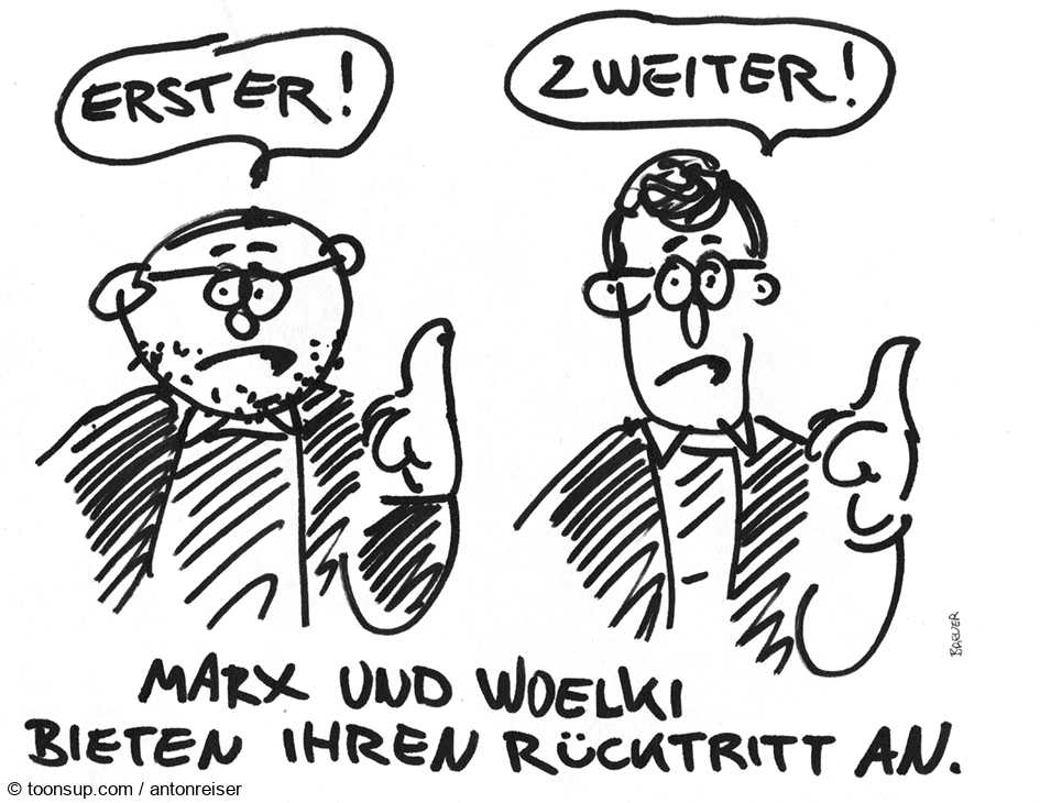 Cartoon: Rücktritt 1