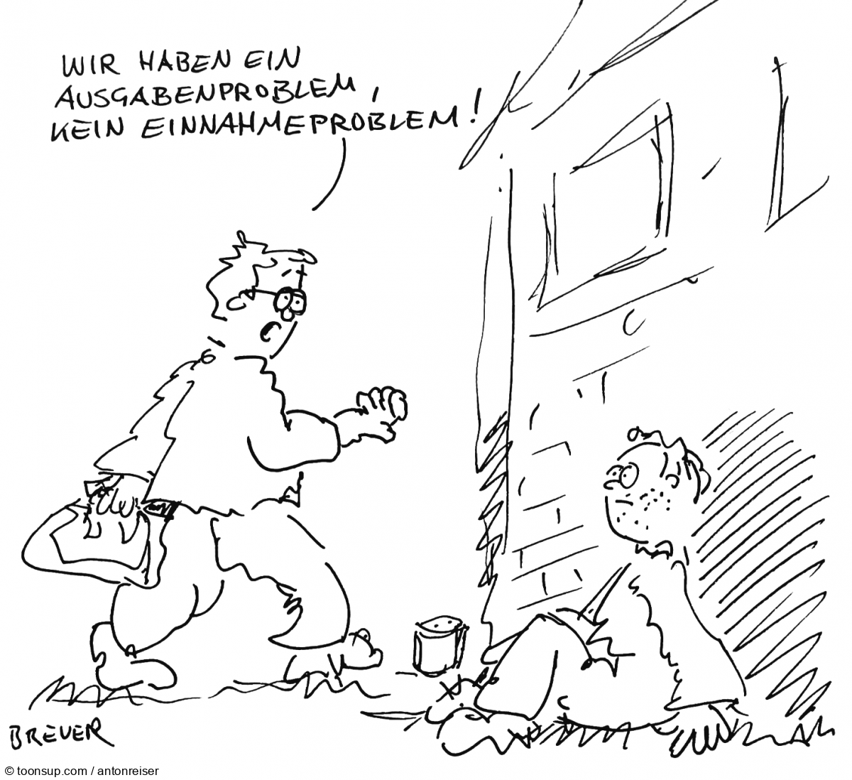 Cartoon: Ausgabenproblem 1