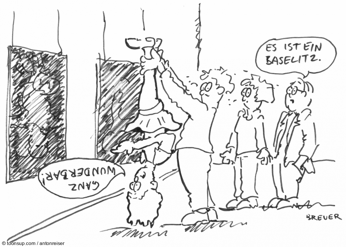 Cartoon: Baselitz 1