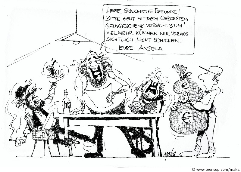 Cartoon: Der eine hat's der andere nimmts...! 1