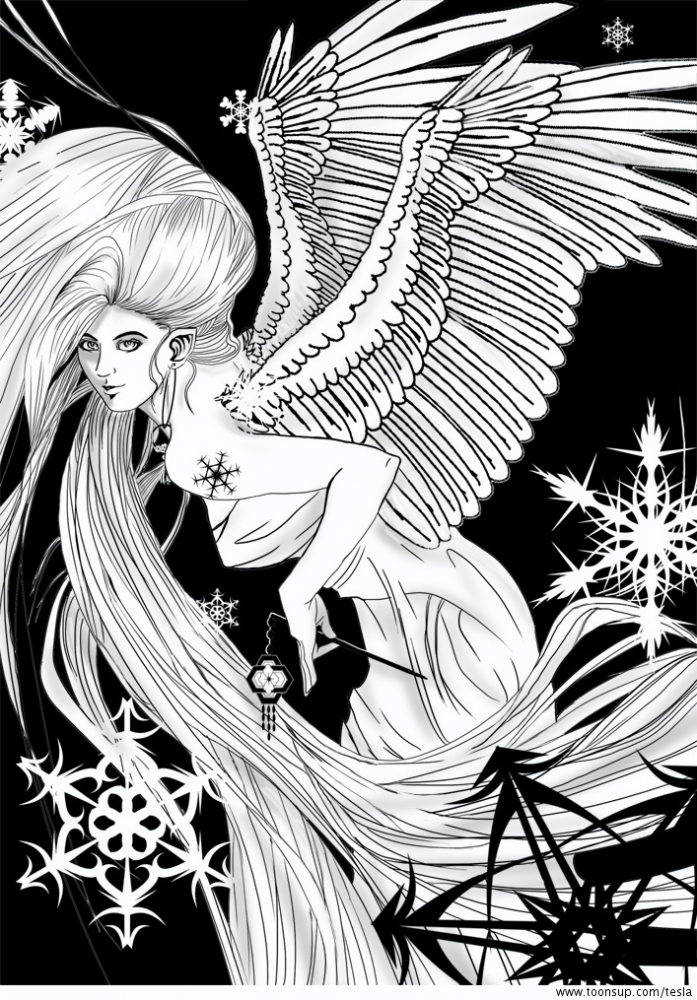 Illustration: Schneeengel 1