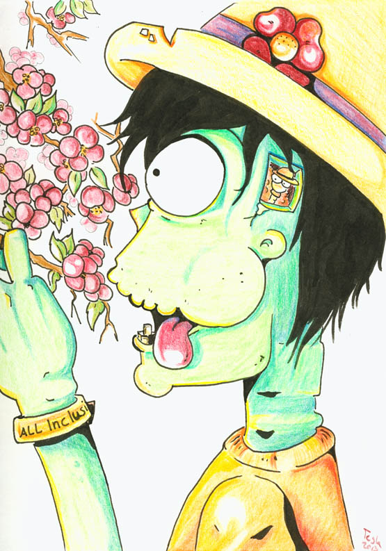 Cartoon: Zombie macht Urlaub 1