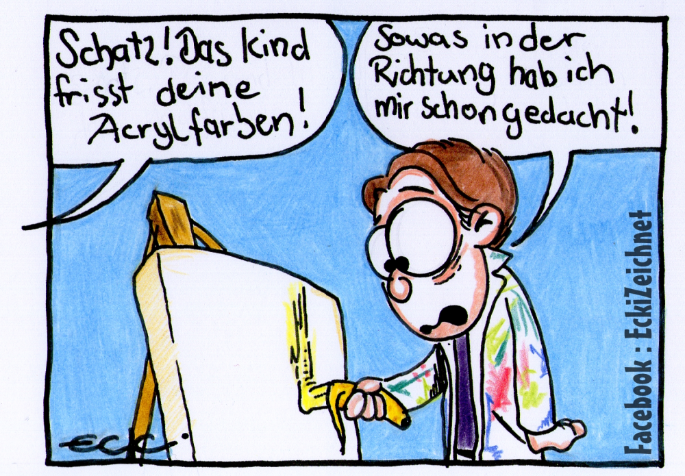 Cartoon: Künstlerpech 1