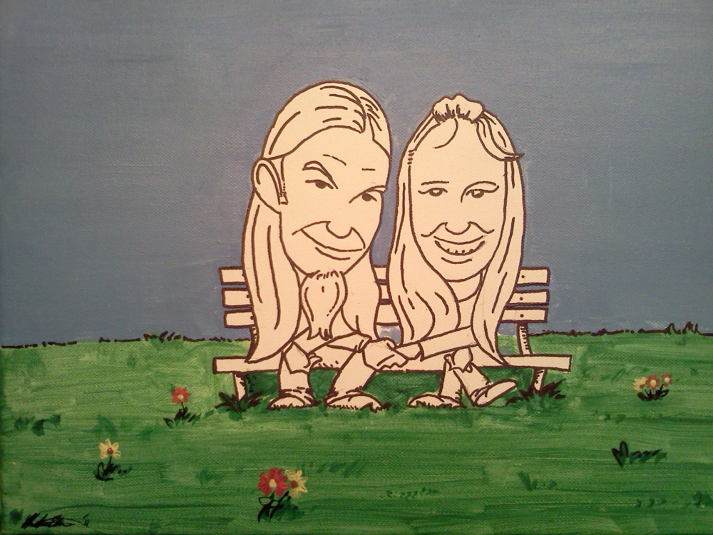 Caricature: Lukas und Emely 1
