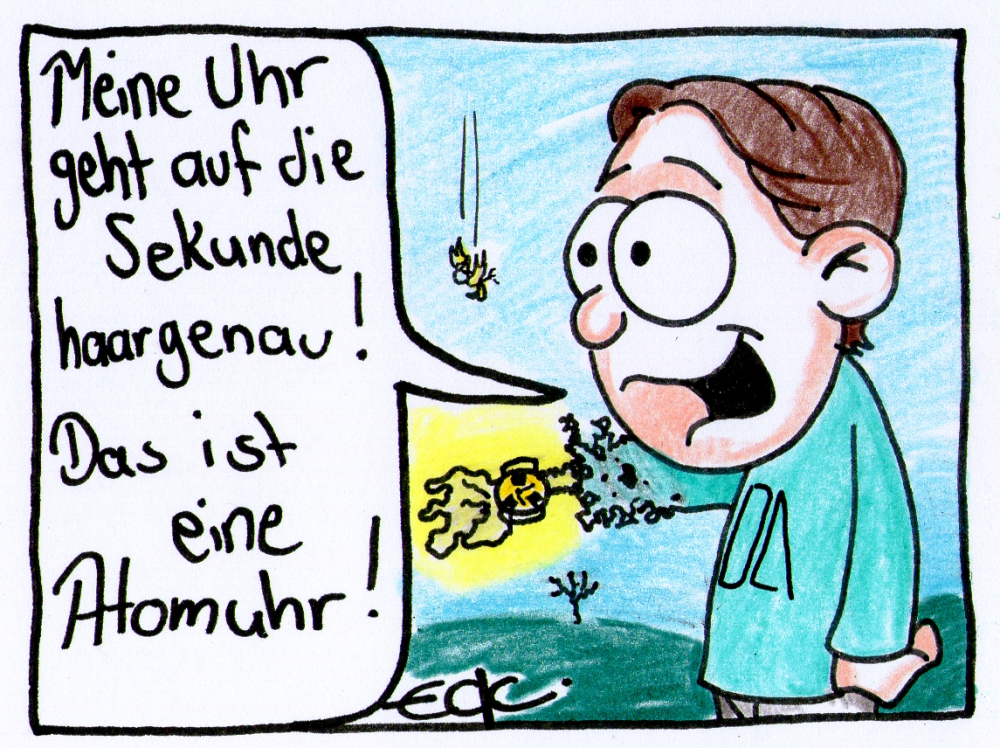 Cartoon: Atomuhr 1