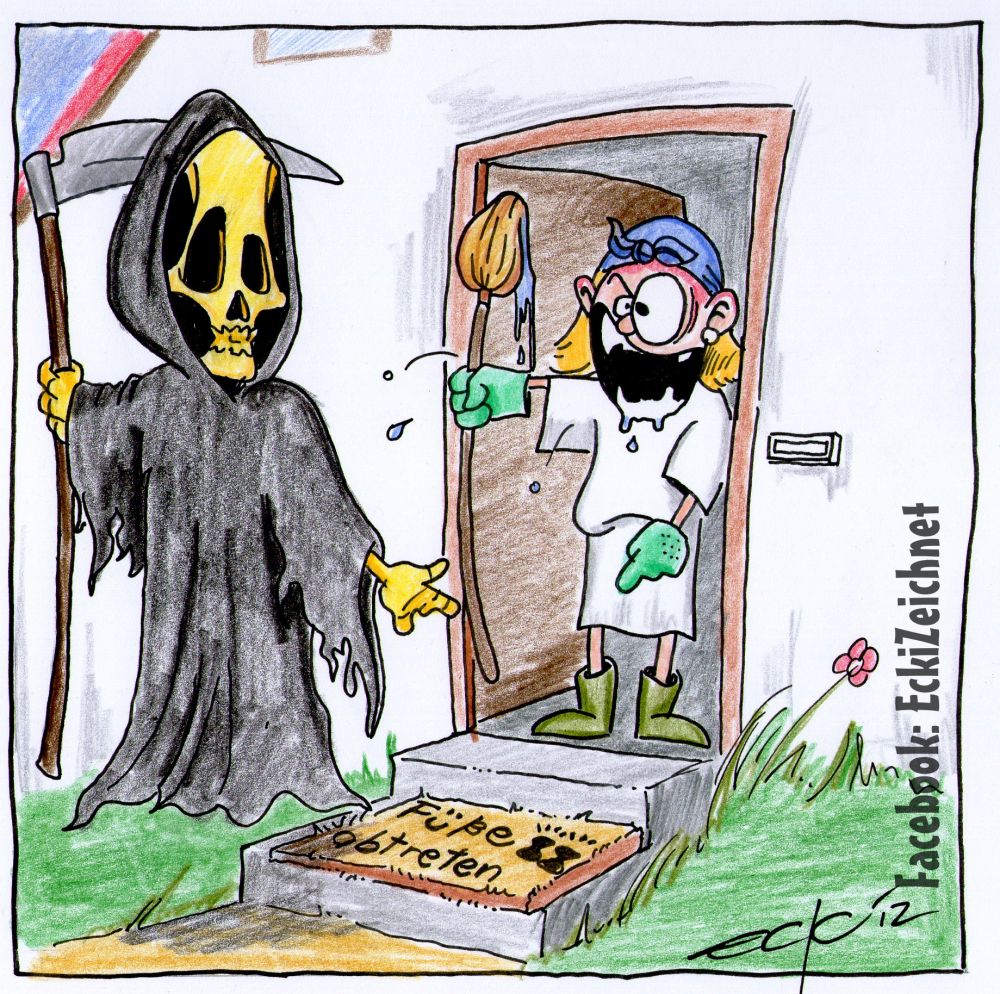 Cartoon: Abtreten 1
