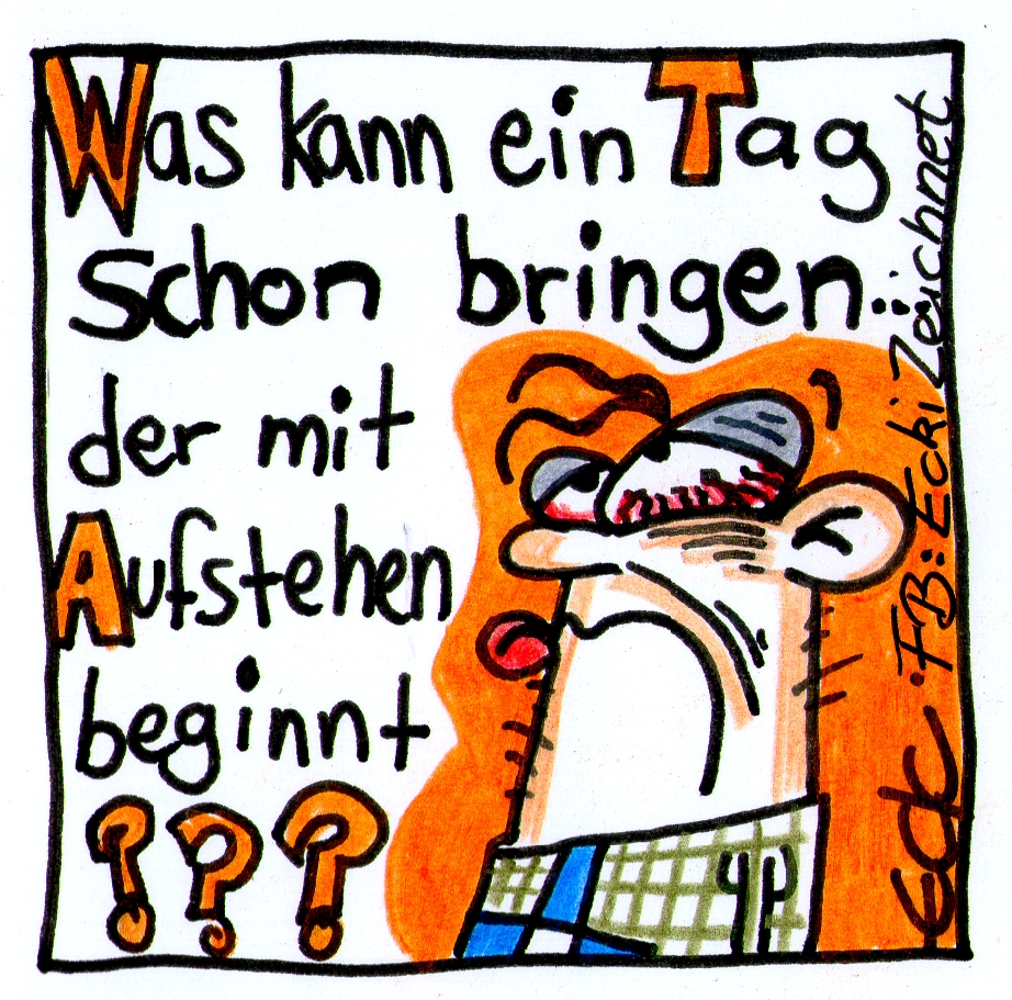 Cartoon: aufstehen 1