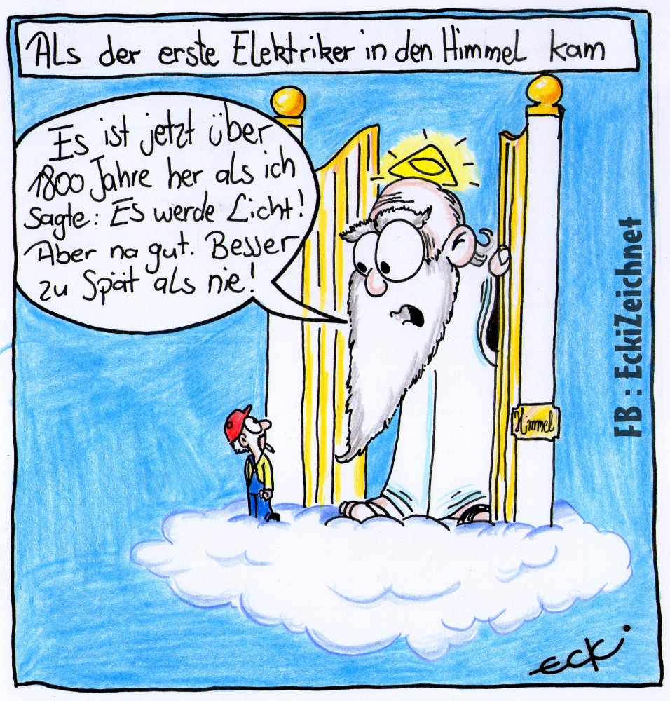 Cartoon: Es werde Licht 1