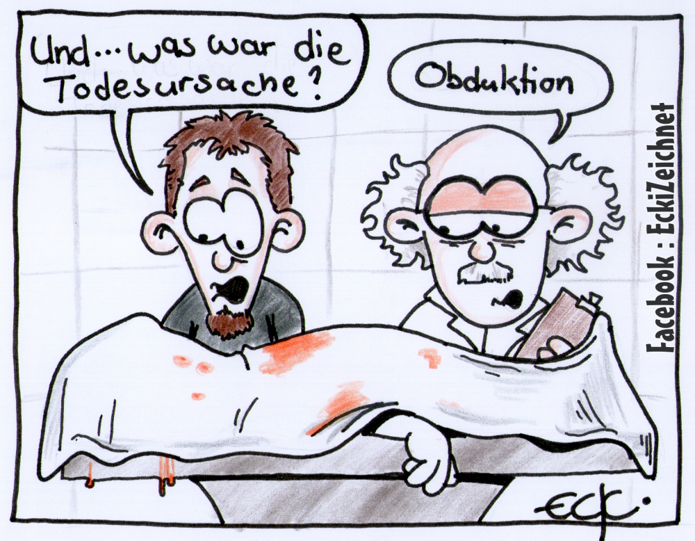 Cartoon: Obduktion 1