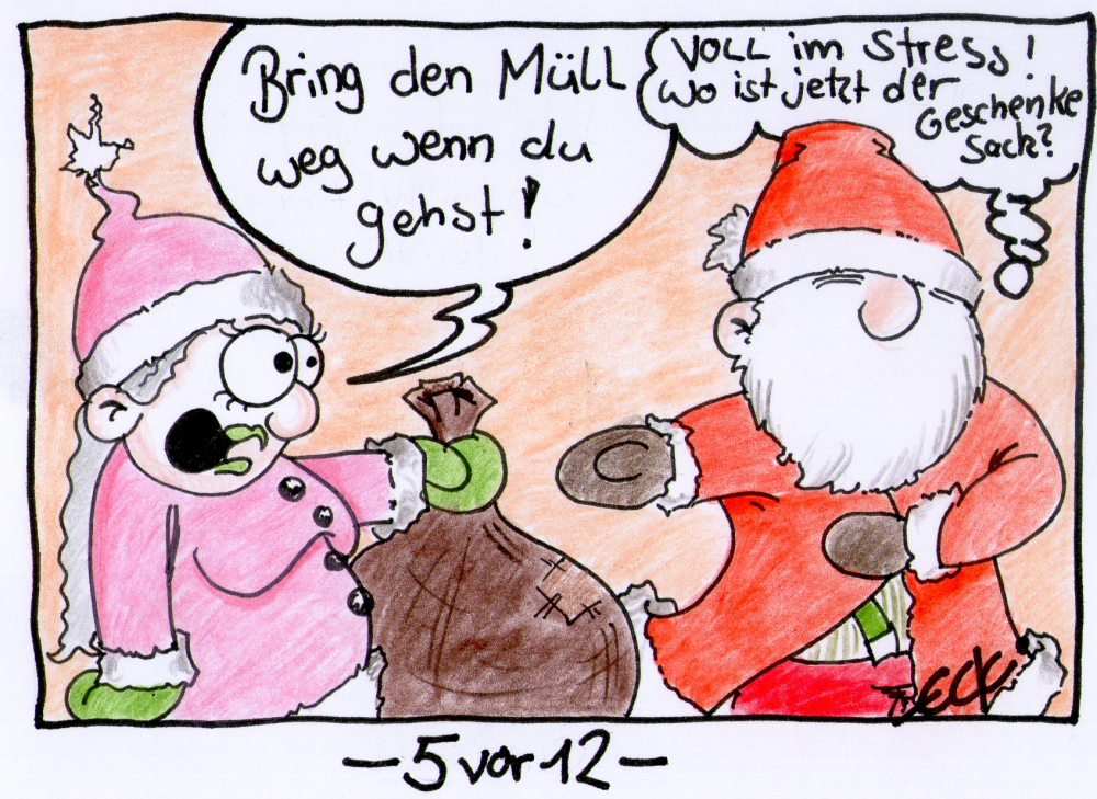 Cartoon: stressige Weihnachten 1