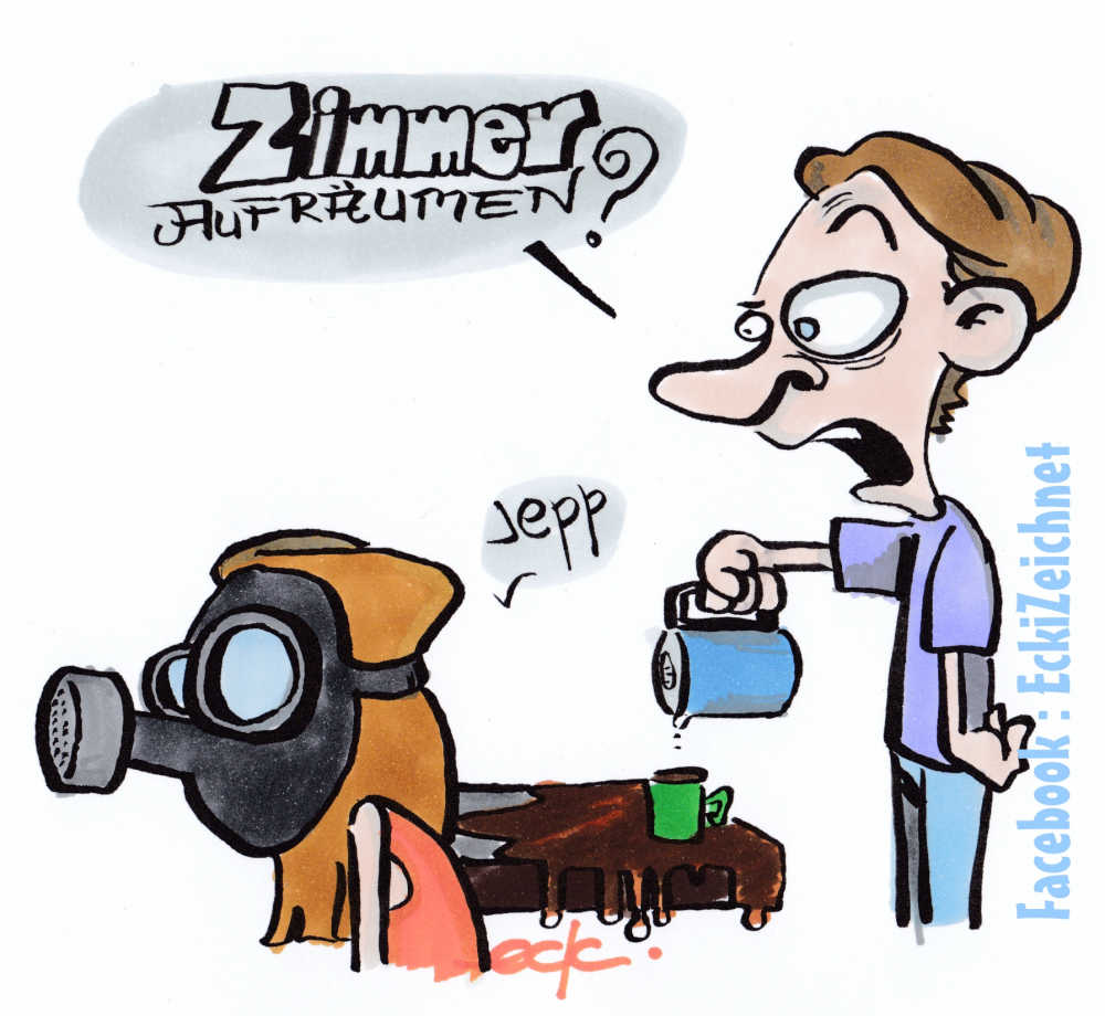 Cartoon: aufräumen 1