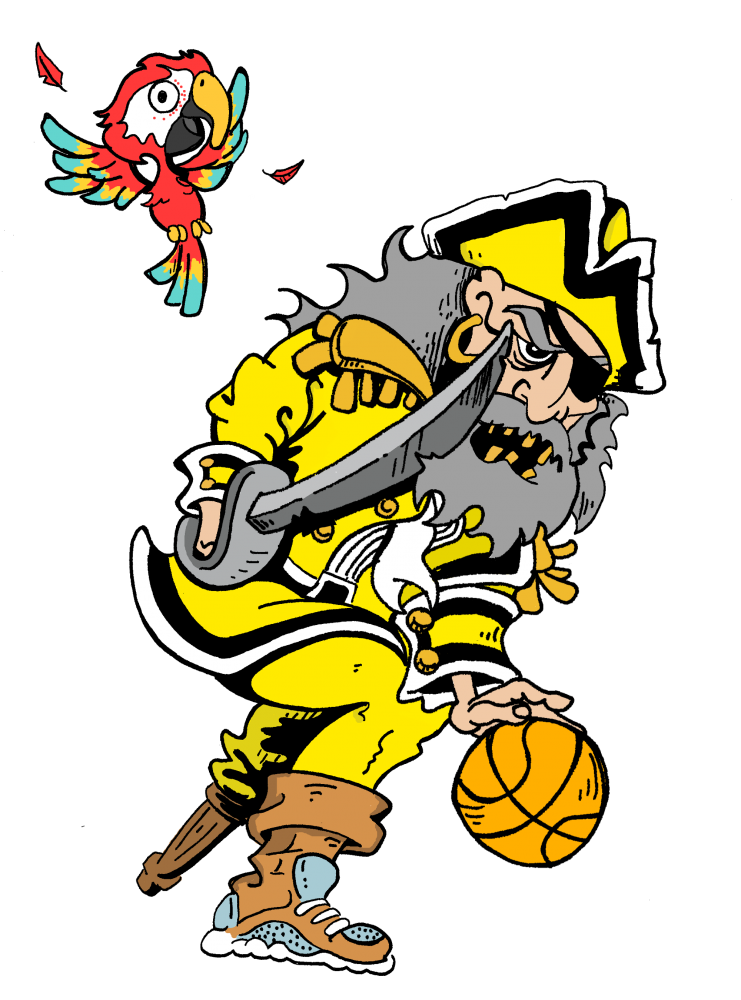 Illustration: Pirat Maskottchen 1