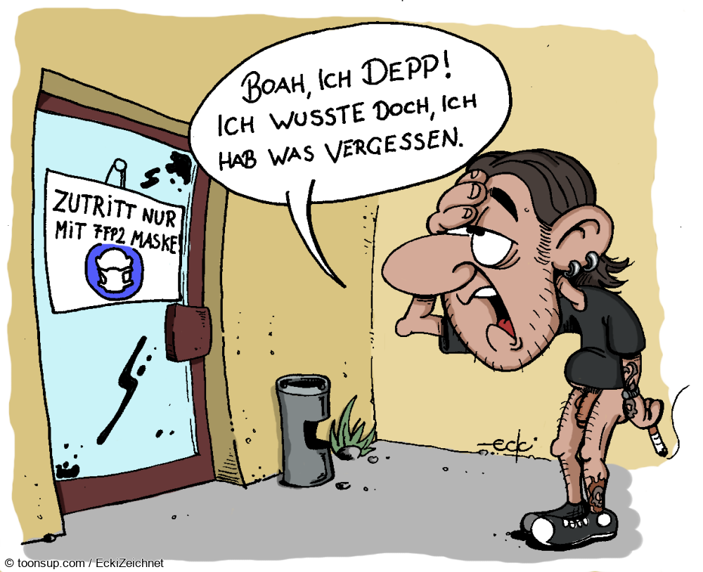 Cartoon: Maskenpflicht 1