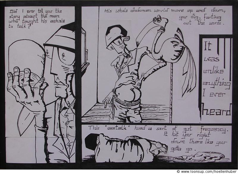 Comic: talking asshole [william burroughs] von hoellenhuber 2