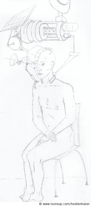 Concept Art / Character Design: Prothese der rechten Gehrinhälfte 1