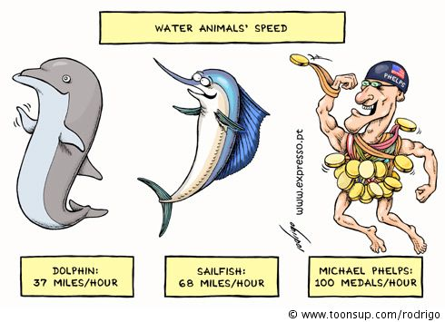 Cartoon: Michael Phelps 1