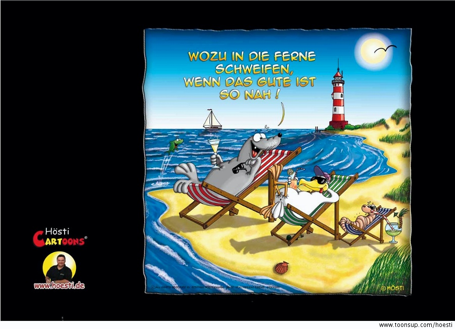Cartoon: Wozu in die Ferne schweifen ... 1