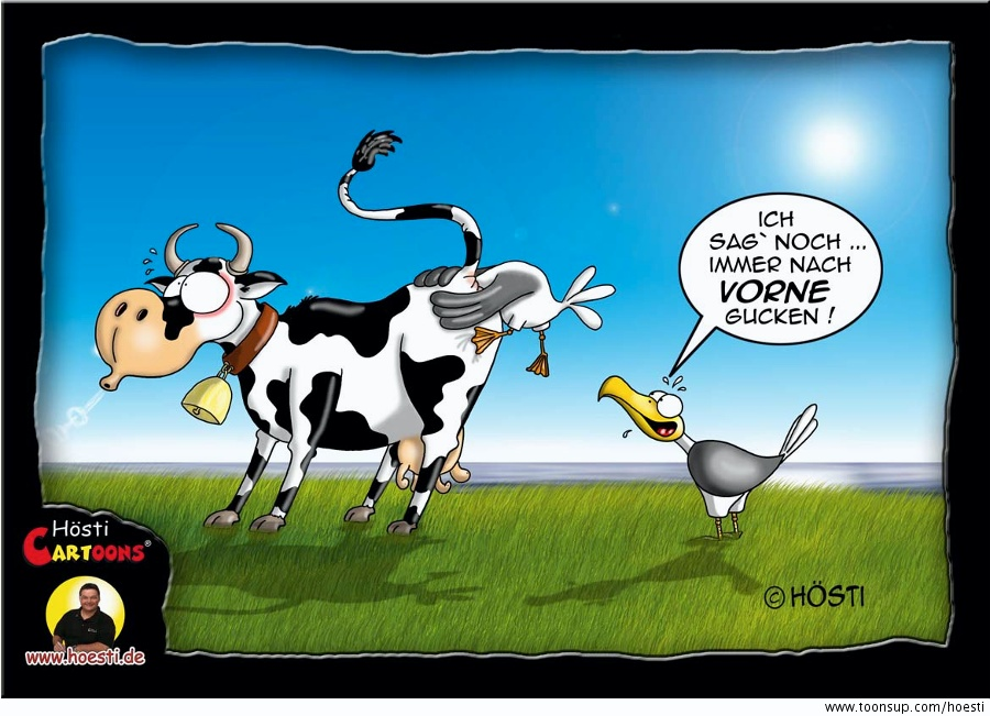 Cartoon: Immer nach vorne gucken 1