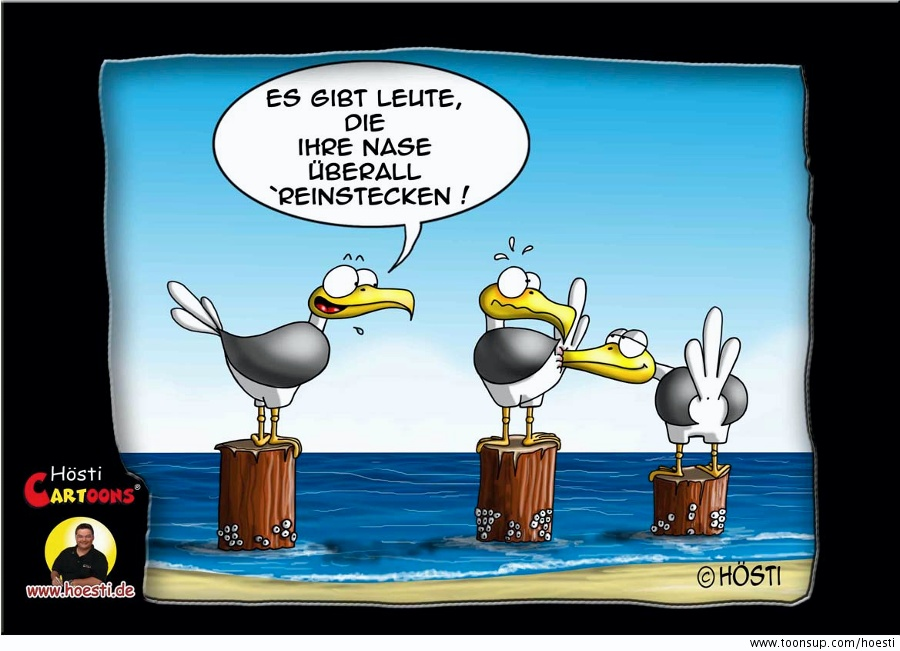 Cartoon: Nase überall reinstecken 1