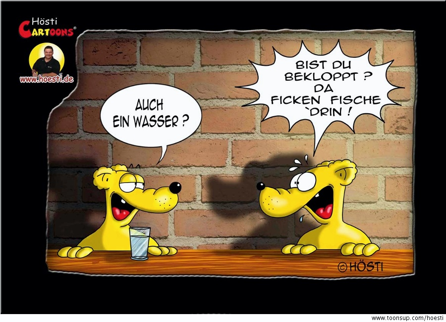 Cartoon: Wassertrinker wissen nicht, was sie tun 1