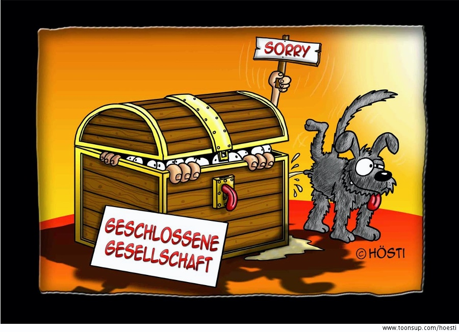 Cartoon: Geschlossene Gesellschaft 1