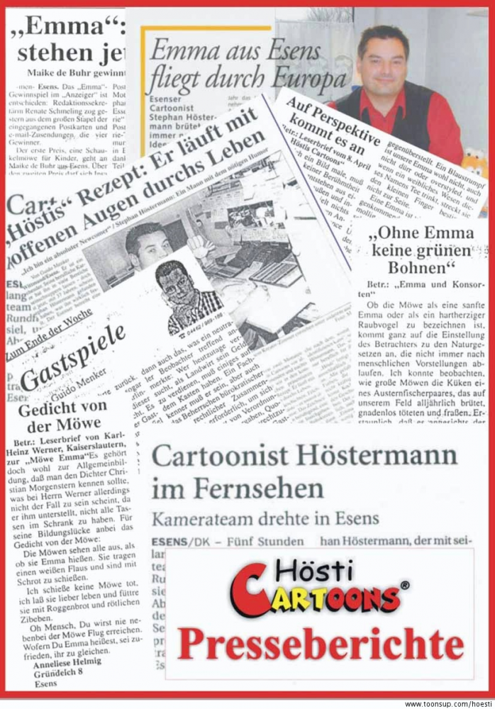 Cartoon: Presseartikel unter www.hoesti.de 1