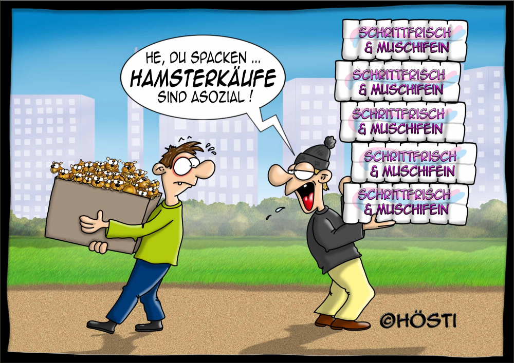 Cartoon: Hamsterkäufe 1