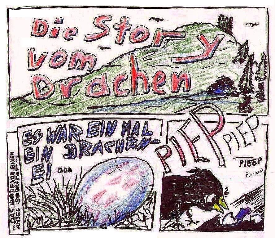 Cartoon: Drachenstory 1