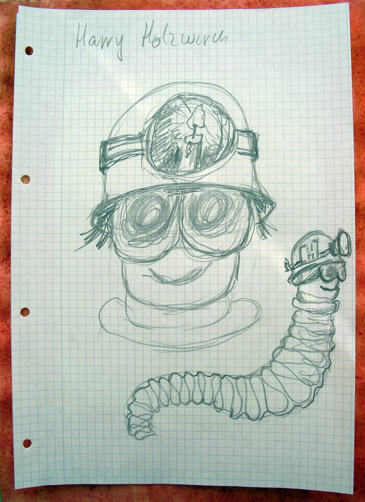 Cartoon: Holzwurm (Entwurf) 1