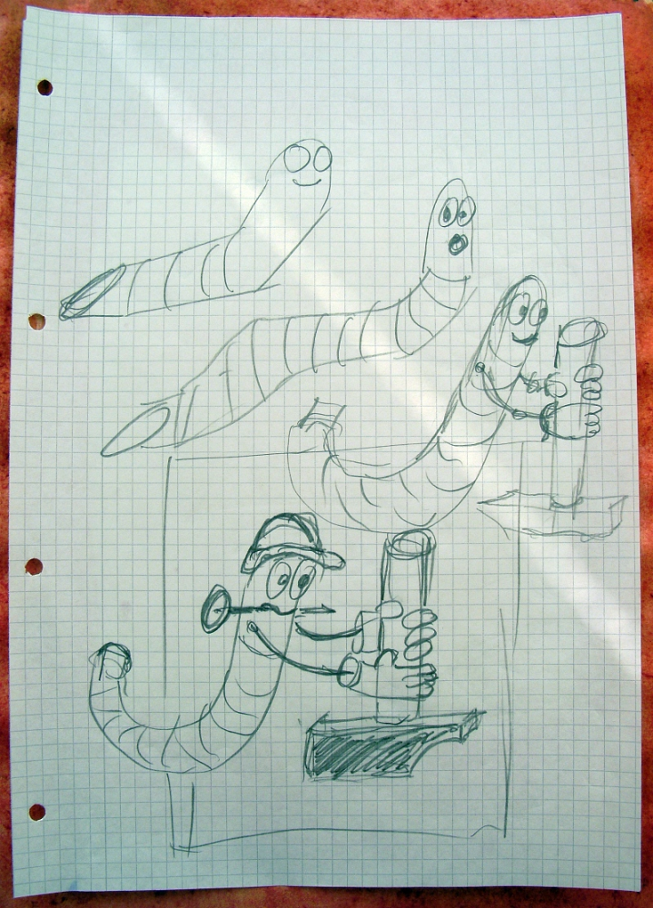 Cartoon: Holzwurm (Entwurf) 2