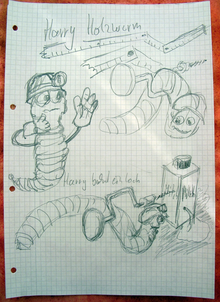 Cartoon: Holzwurm (Entwurf) 3