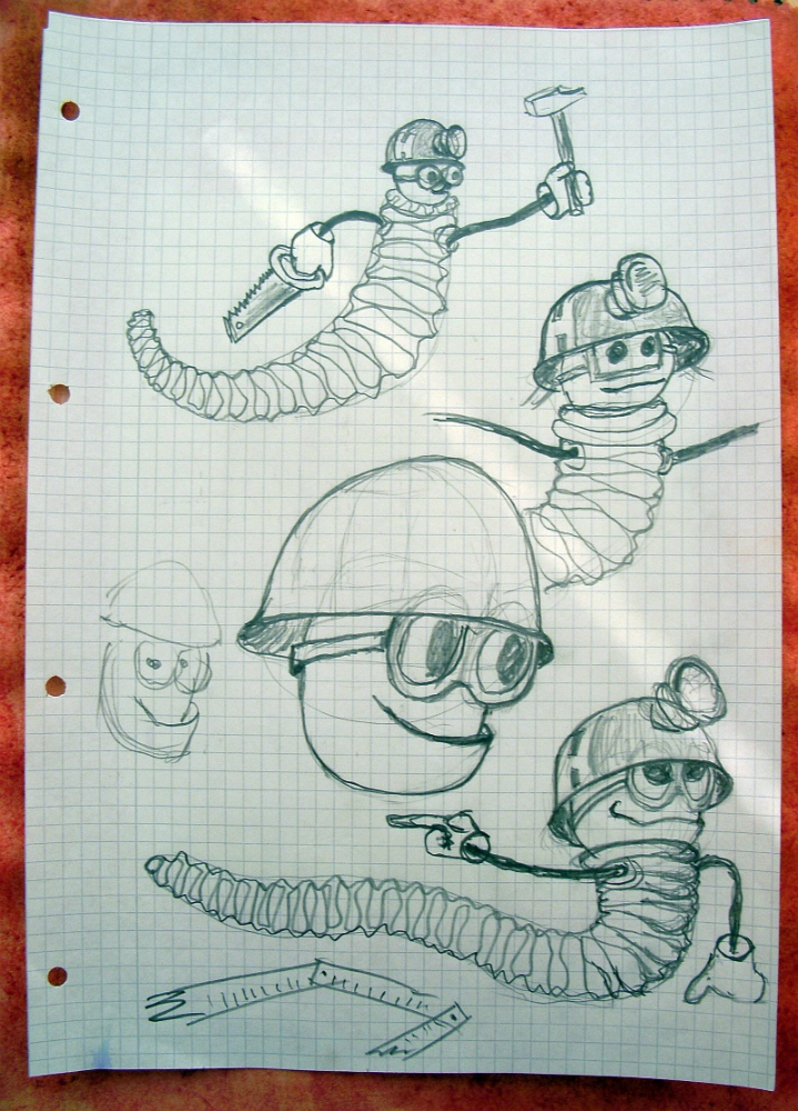 Cartoon: Holzwurm (Entwurf) 4