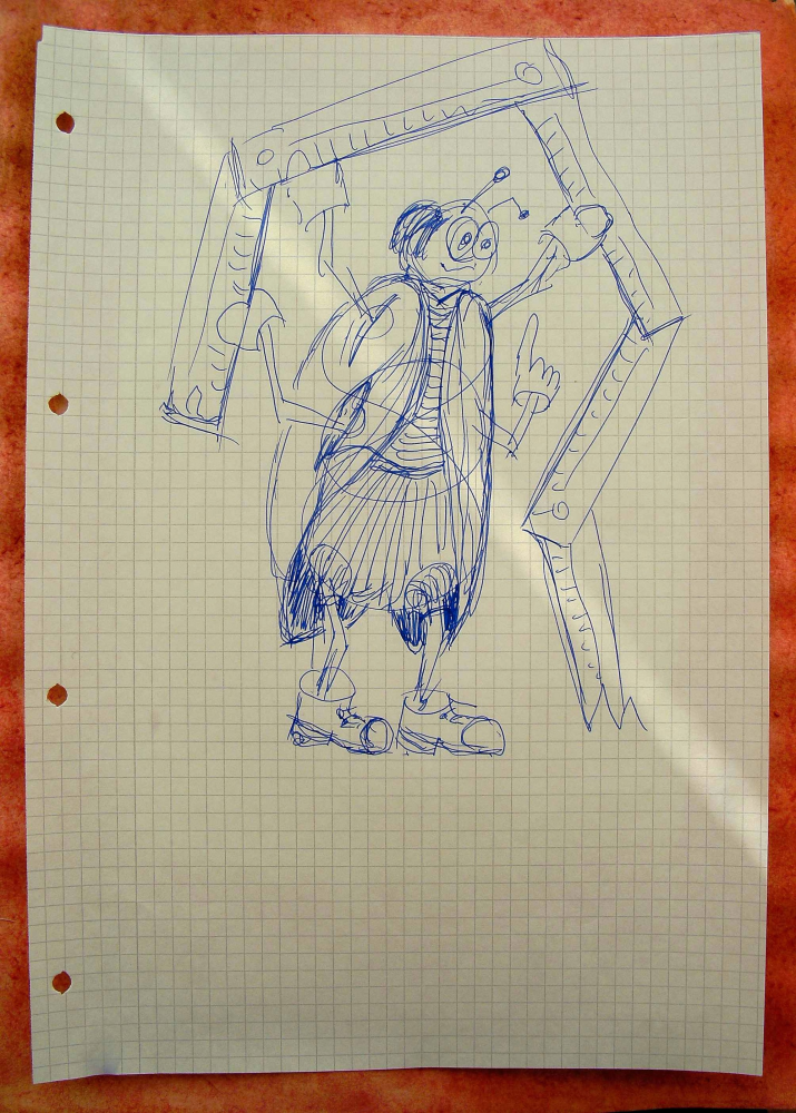 Cartoon: Borkenkäfer (Entwurf) 2