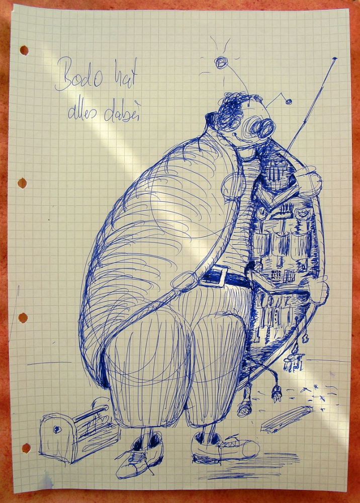 Cartoon: Borkenkäfer (Entwurf) 8
